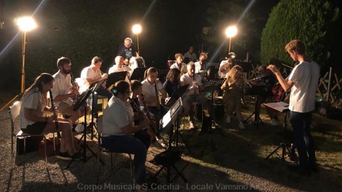 Un momento della serata musicale