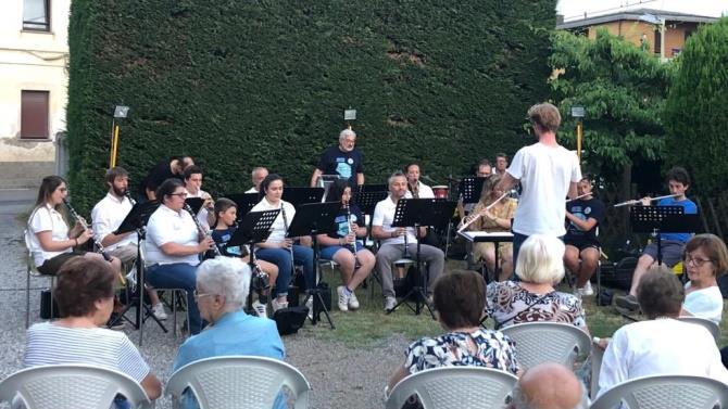 Un momento della serata musicale