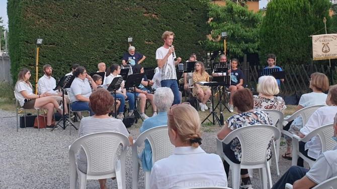 Un momento della serata musicale